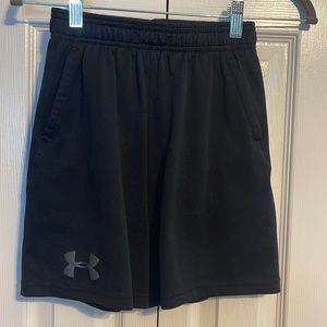 Under Armour loose black shorts in size youth small medium